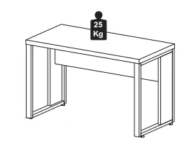 MESA RETANGULAR PÉ QUADRO 1700 X 700 CINZA