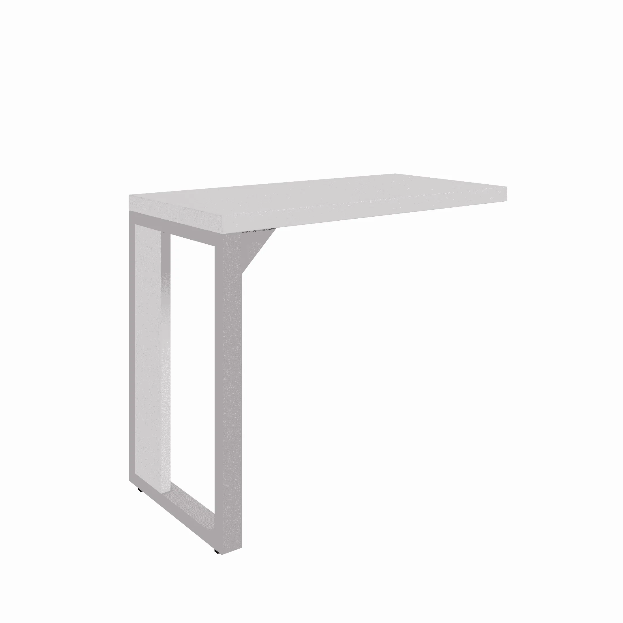 MESA AUXILIAR PÉ QUADRO 900 X 450 CINZA