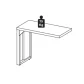 MESA AUXILIAR PÉ QUADRO 900 X 450 CINZA