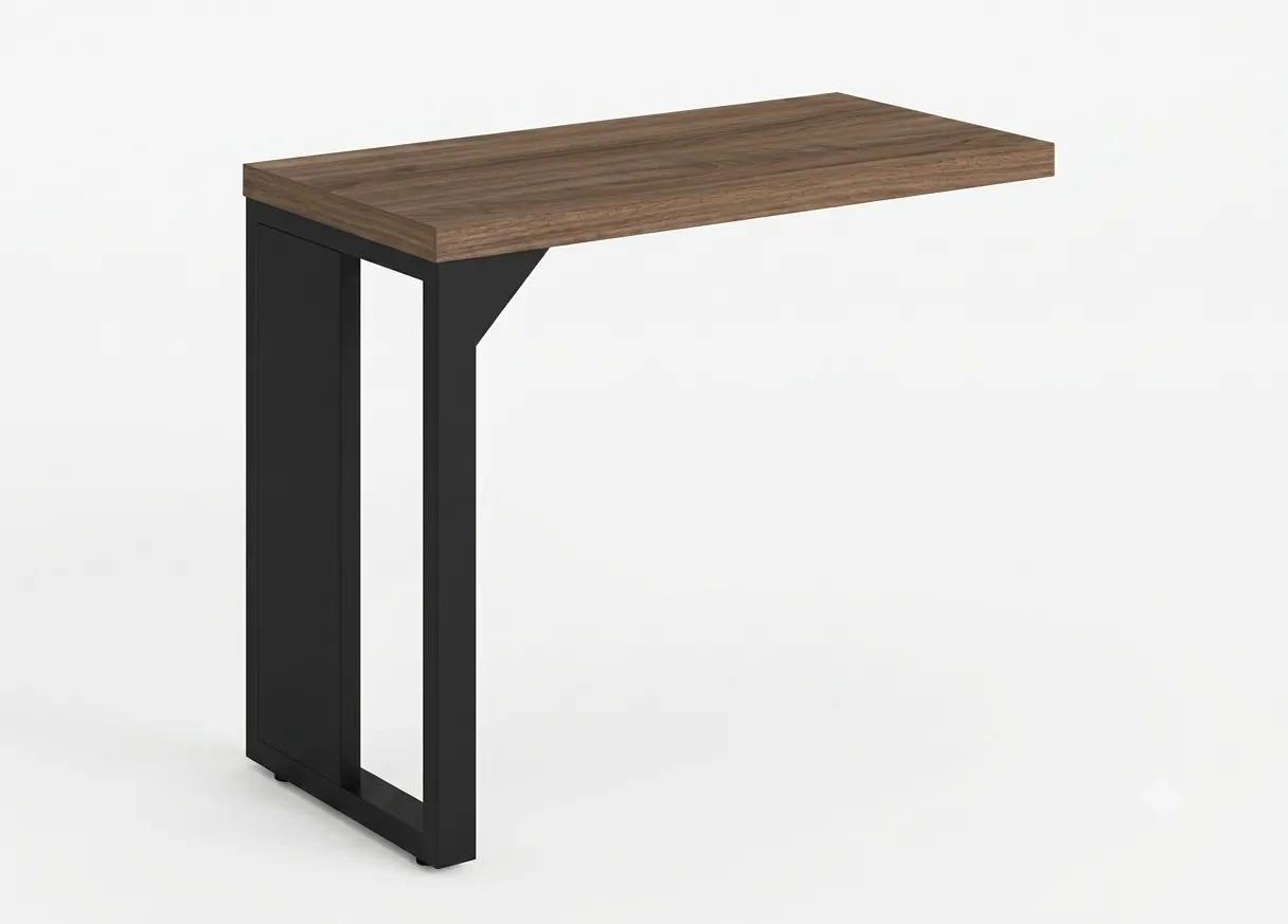 MESA AUXILIAR PÉ QUADRO 900 X 450 MLG PRETO