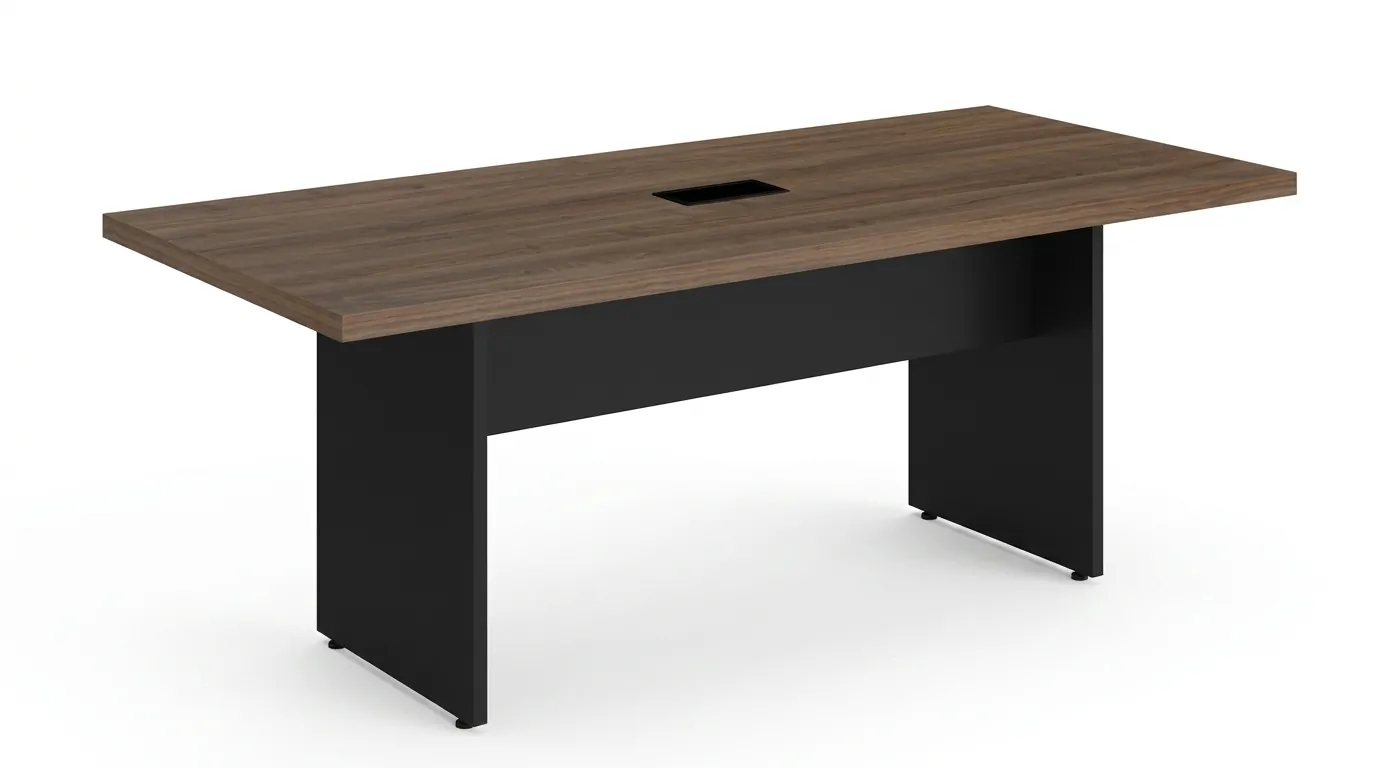 MESA REUNIÃO RETANGULAR PÉ PAINEL 2000 X 900 MLG PRETO