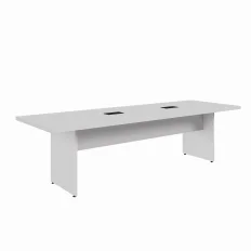 MESA DE REUNIÃO RETANGULAR PÉ PAINEL 2700 X 900 CINZA