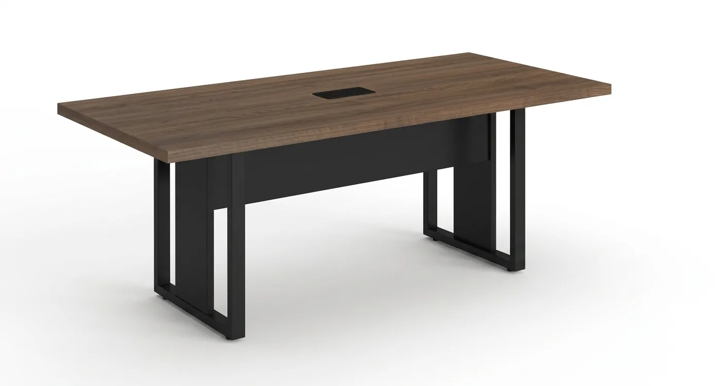 MESA REUNIÃO RETANGULAR PÉ QUADRO 2000 X 900 CINZA