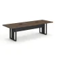 MESA REUNIÃO RETANGULAR PÉ QUADRO 2700 X 900 CINZA