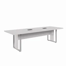 MESA REUNIÃO RETANGULAR PÉ QUADRO 2700 X 900 CINZA