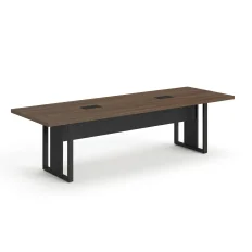 MESA REUNIÃO RETANGULAR PÉ QUADRO 2700 X 900 MLG PRETO