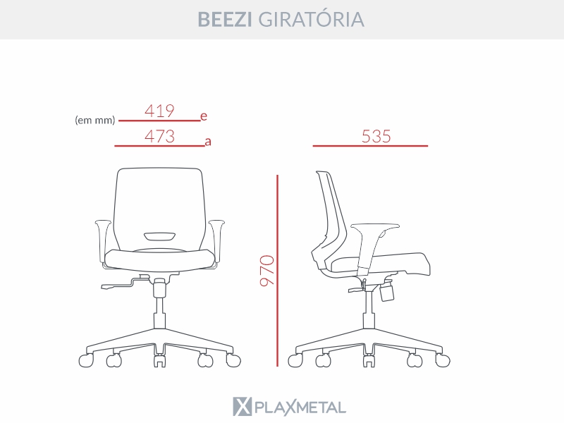 Cadeira Beezi Giratória