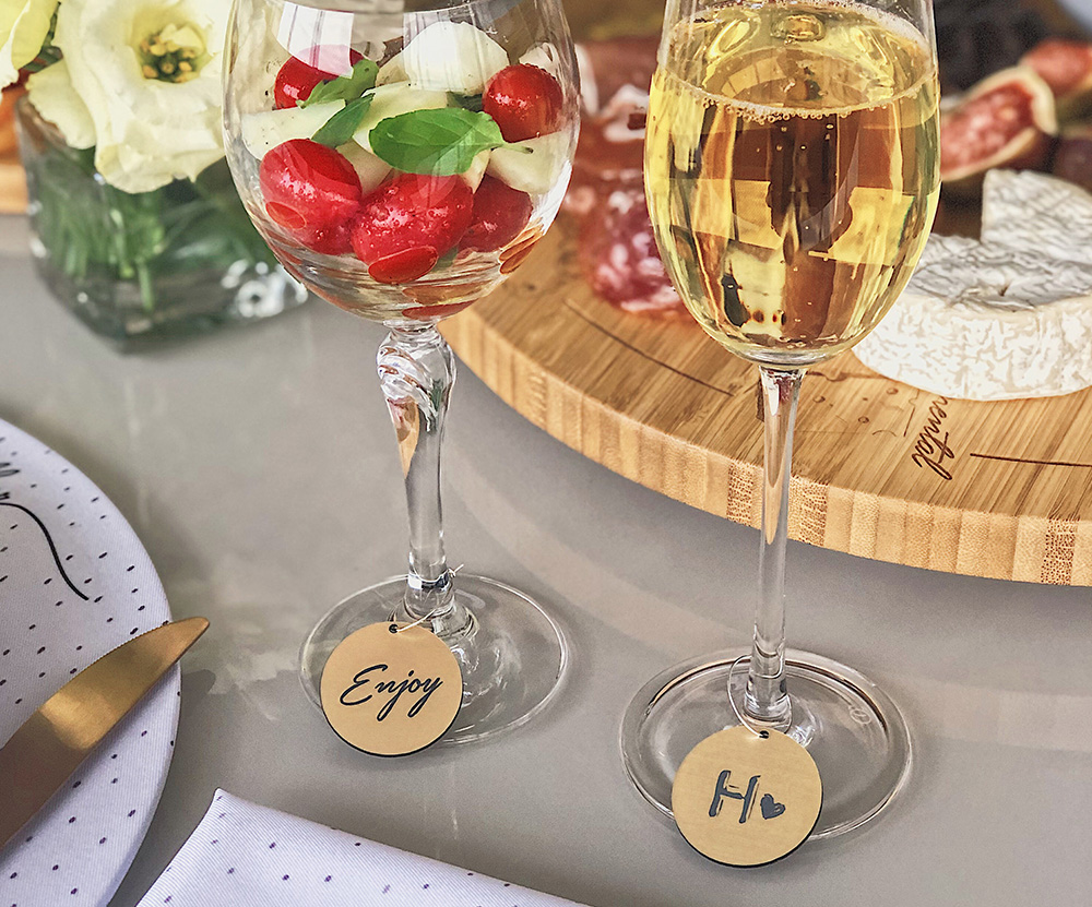 Marcadores de Taças Personalizados Desejos
