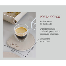 Conjunto Mouse Pad e Porta Copos Personalizado 