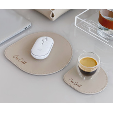Conjunto Mouse Pad e Porta Copos Personalizado 