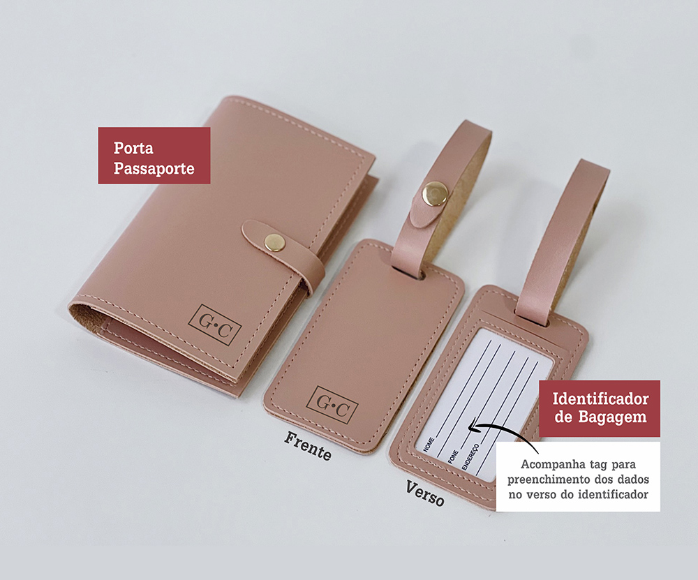 Porta Passaporte e Identificador de Bagagem