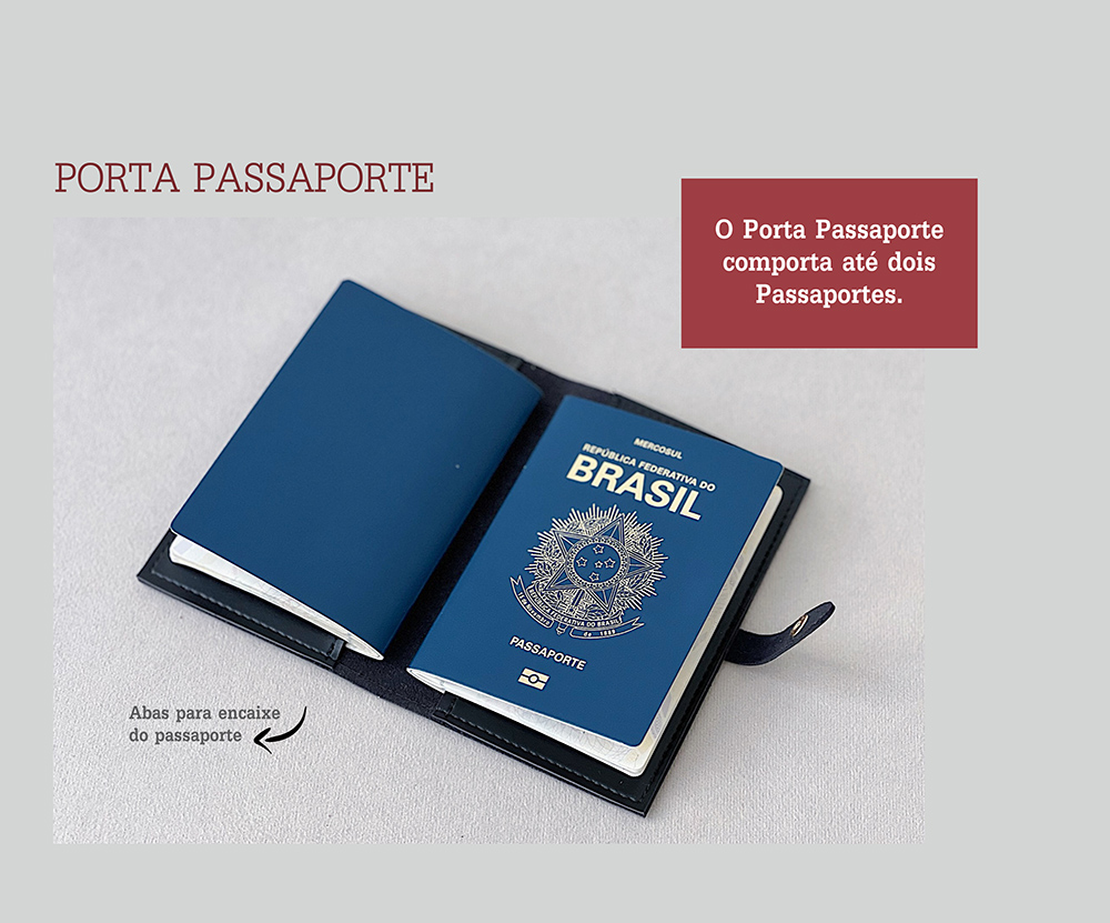 Porta Passaporte e Identificador de Bagagem