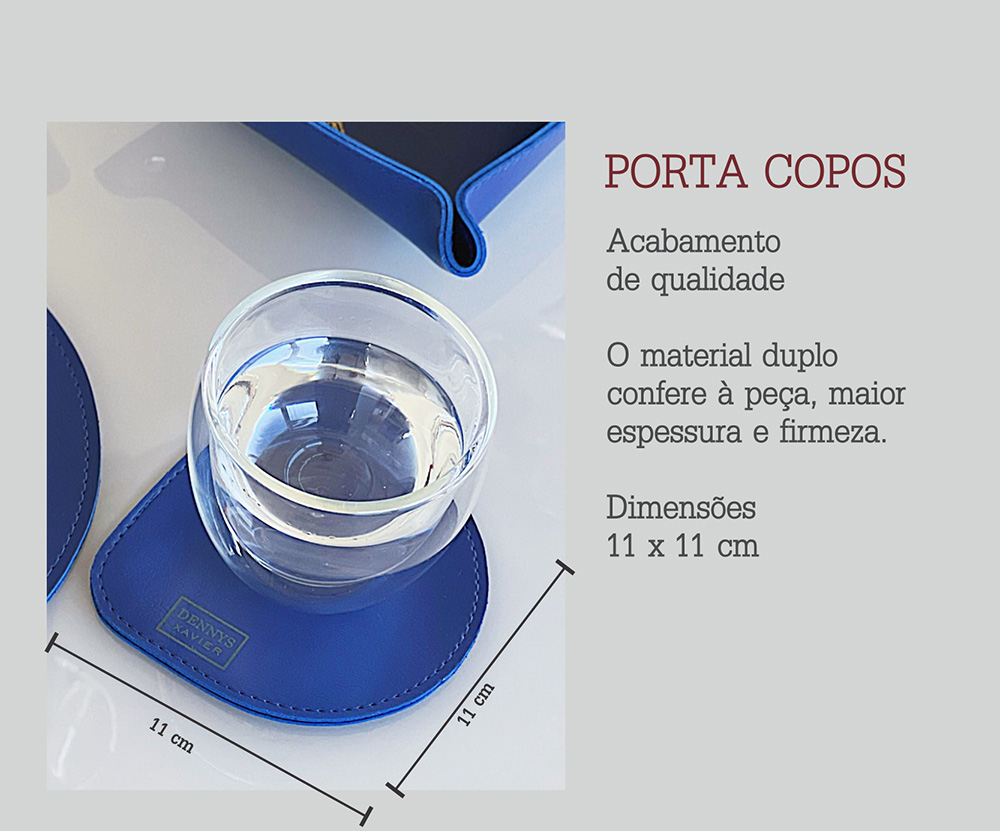 Conjunto Mouse Pad e Porta Copos Personalizado 