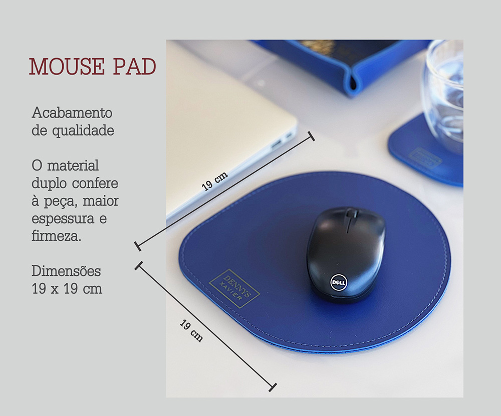 Conjunto Mouse Pad e Porta Copos Personalizado 