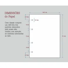 Fichário Planner Izabella Personalizado em Couro Sintético com Bloco
