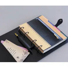 Fichário Planner Izabella Personalizado em Couro Sintético com Bloco