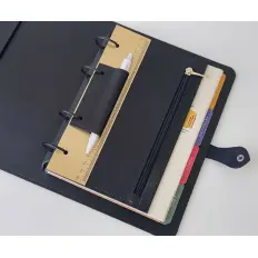 Fichário Planner Izabella Personalizado em Couro Sintético com Bloco