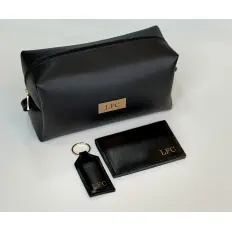 Kit Necessaire Retangular com Chaveiro e Porta Cartão Duplo Personalizado