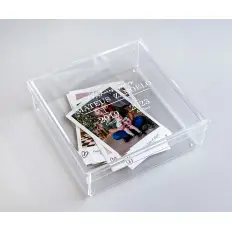 Caixa de Memórias MELHORES SAFRAS Acrílico Cristal - 20 x 20 cm 