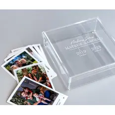 Caixa de Memórias MELHORES SAFRAS Acrílico Cristal - 20 x 20 cm 