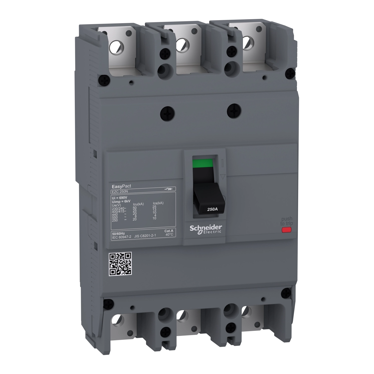 Disjuntor Tripolar Caixa Moldada Fixo 250A EZC250N3250 Schneider Eletric