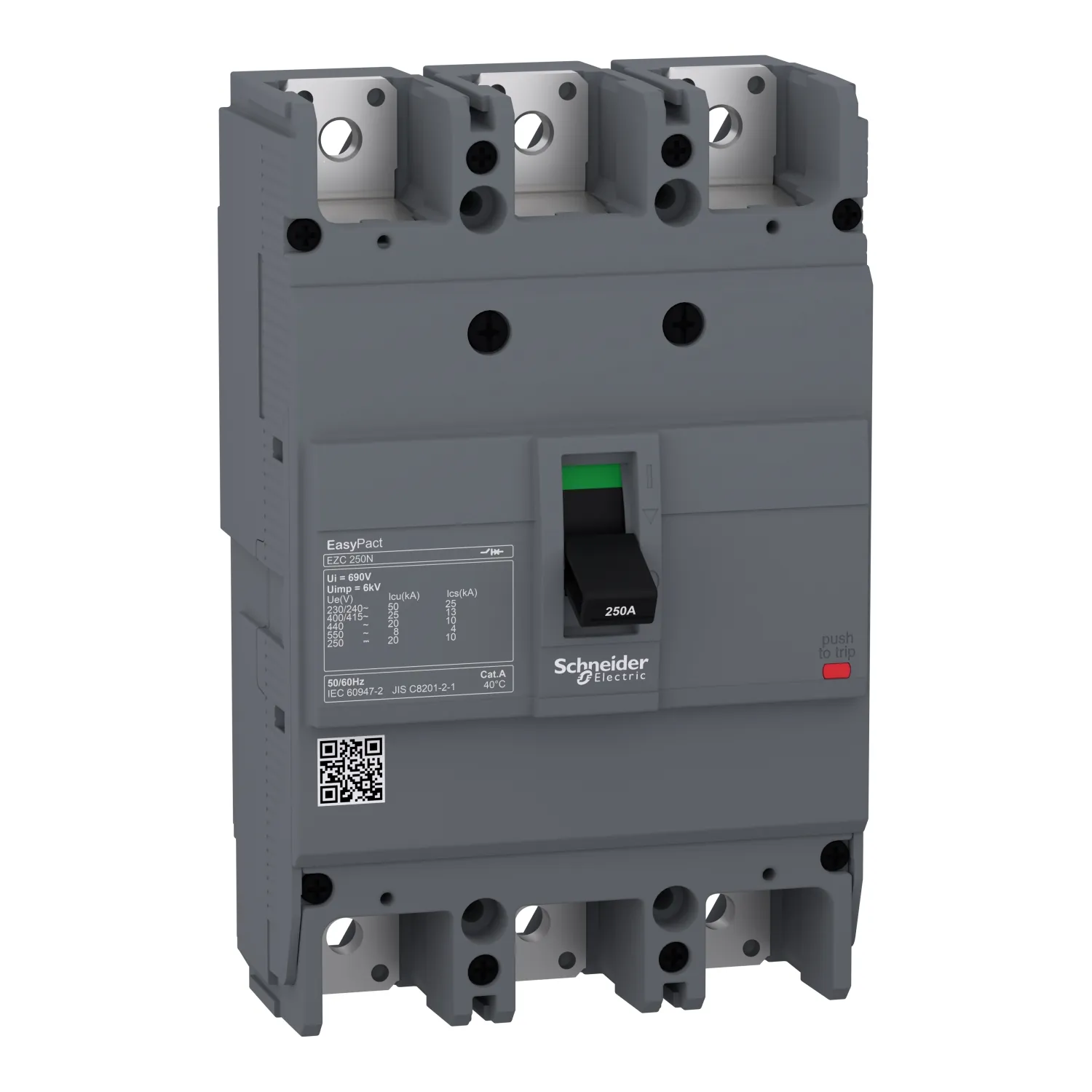 Disjuntor Tripolar Caixa Moldada Fixo 175A EZC250N3175 Schneider Eletric