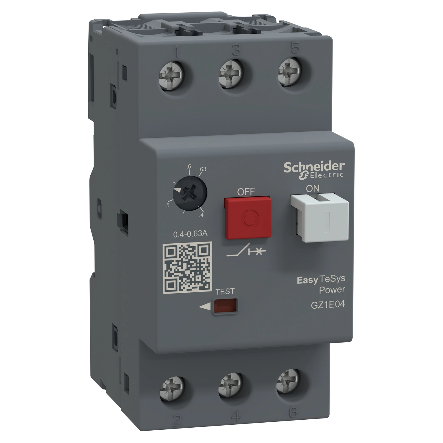 Disjuntor Motor Tripolar 0,4-0,63A GZ1E04 Schneider Eletric