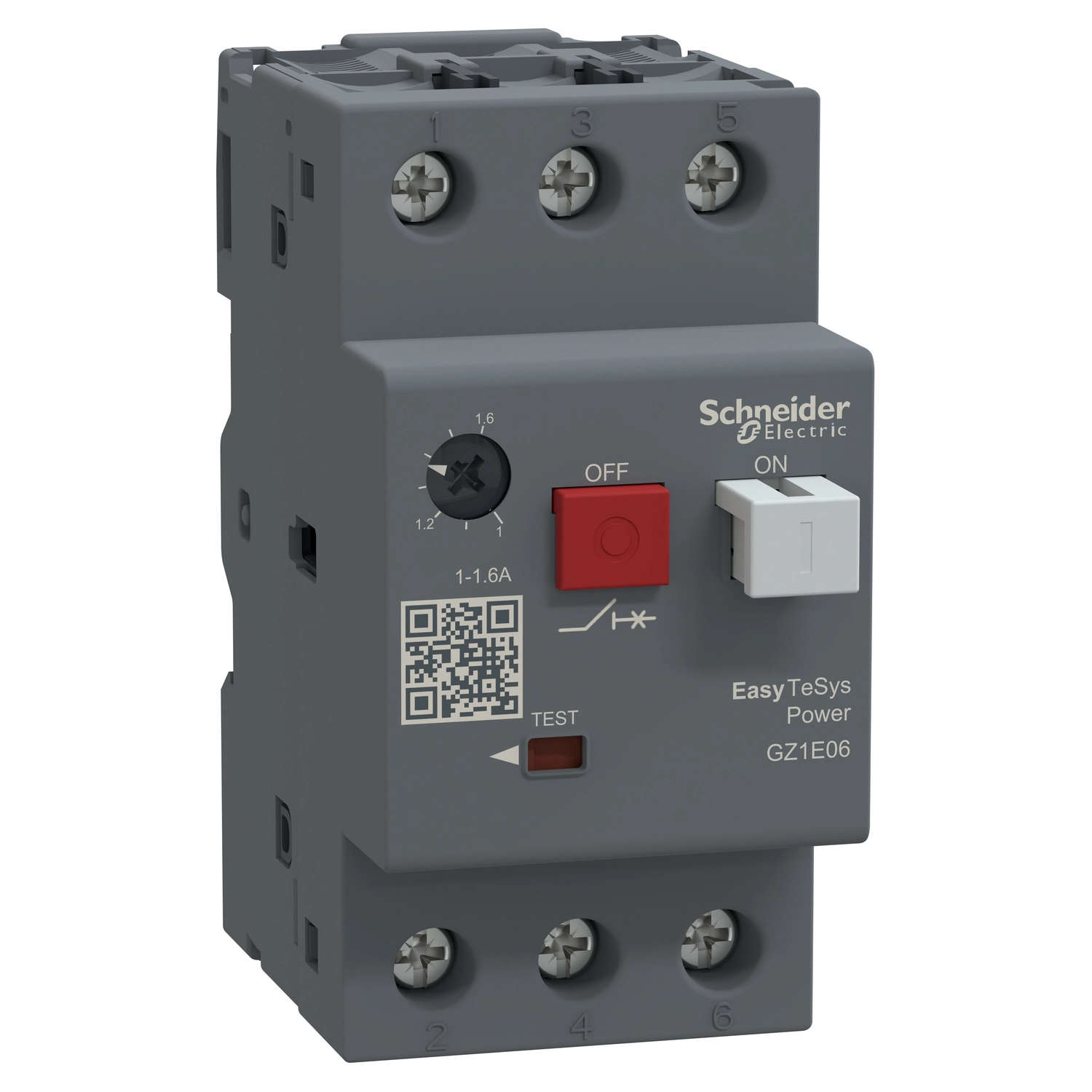 Disjuntor Motor Tripolar 1-1.6A GZ1E06 Schneider Eletric
