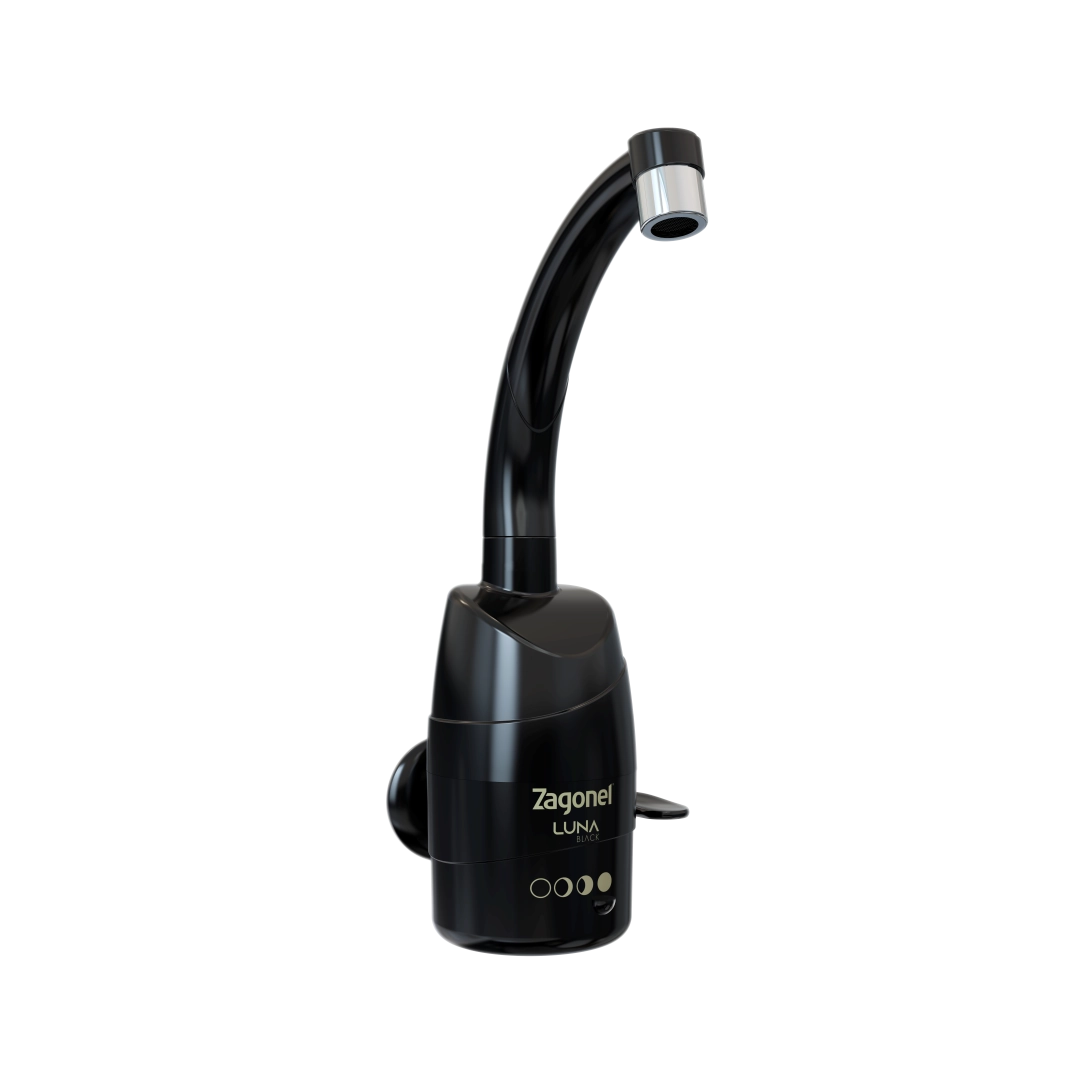 Torneira Elétrica Luna 4 temperaturas 5500W 127V Preta Zagonel