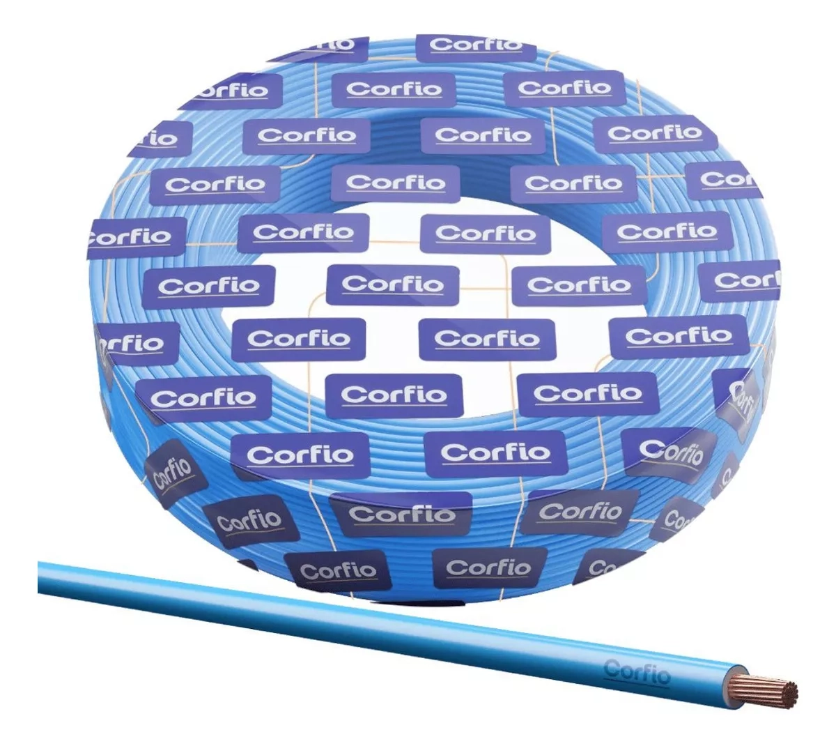 Cabo Flexível de Cobre 6.00MM Azul 750V - 100MT