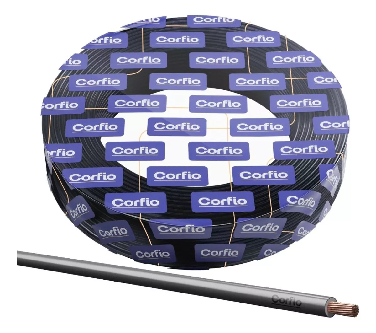 Cabo Flexível de Cobre 2.50MM Preto 750V - 100MT