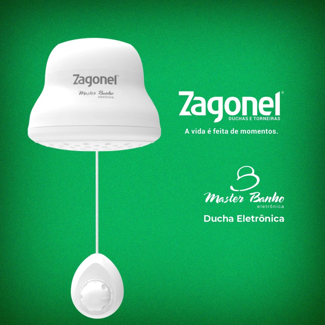 Ducha Eletrônica Master Banho 5500W 127V Branco Zagonel
