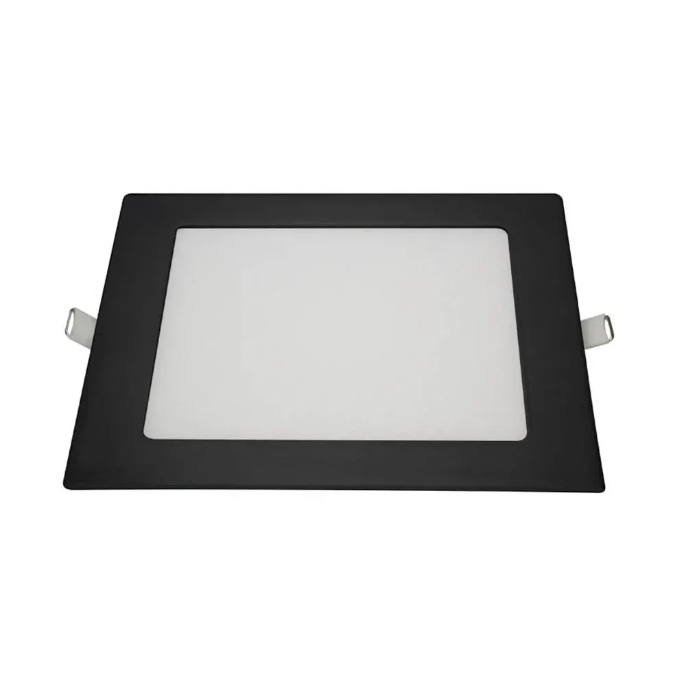 Painel de LED Embutir Quadrado 12W 4100K Blumenau Preto 