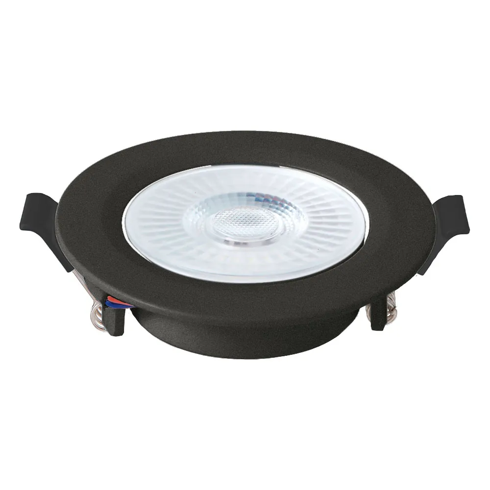 Spot de Embutir Redondo Preto 6W Led 3000K - Blumenau 