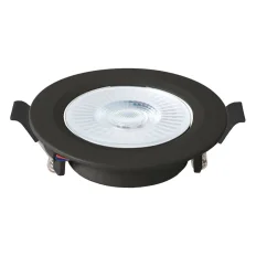 Spot de Embutir Redondo Preto 6W Led 3000K - Blumenau 