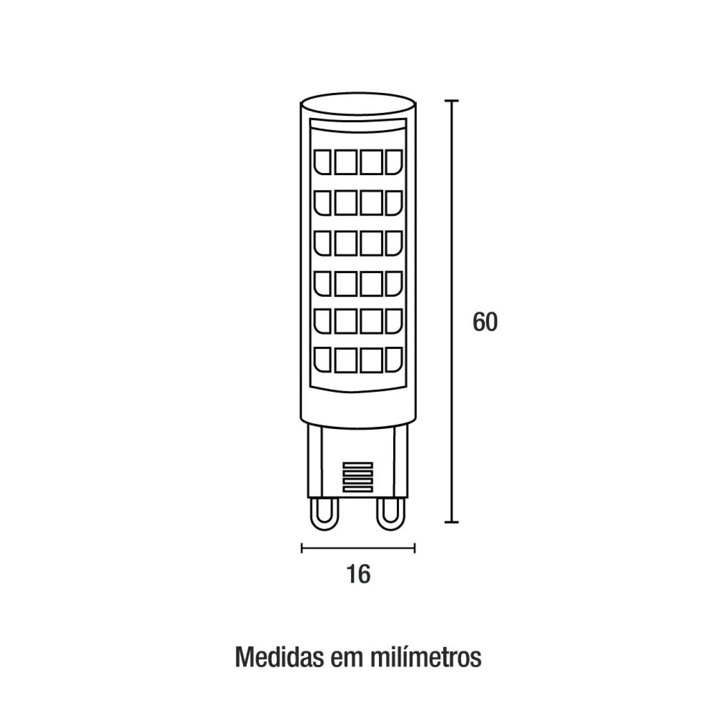 Lâmpada LED G9 4W 127V Branco Quente 2400K Blumenau