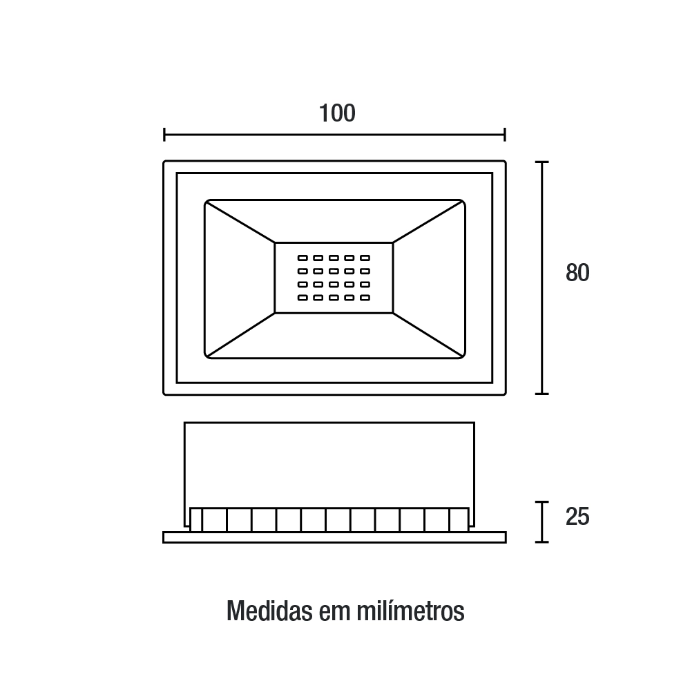 Refletor de LED Tech Pro 20W 6500K IP66 Bivolt Blumenau