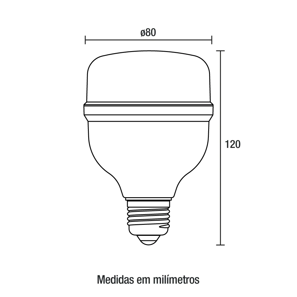 Lâmpada de Led Alta Potência 40W 6500K Kian