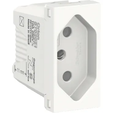  Módulo Tomada 2P+T 10A 250V Orion S70202104 Schneider 