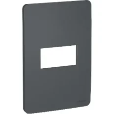 Placa 4X2 1 Posto Stellar Preto Orion S730101294 Schneider 