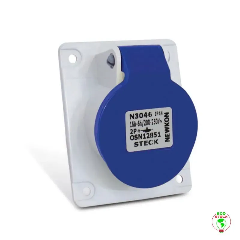 Módulo Tomada Embutir 2P+T 16A 220V Nome N-3046W Steck