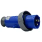 Plugue Macho 2P+T 16A 220V S3076W IP67 Steck 