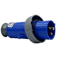 Plugue Macho 2P+T 16A 220V S3076W IP67 Steck 