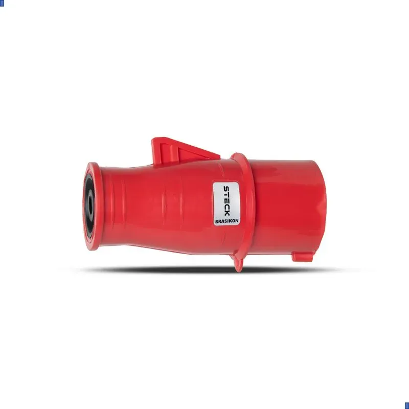 Plugue Macho 3P+T 16A 380V IP44 S4076 Vermelho Steck