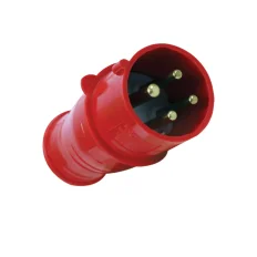 Plugue Macho 3P+T 16A 380V IP44 S4076 Vermelho Steck