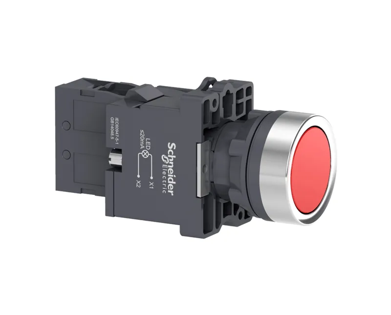 Botão Iluminado LED 220V 22MM XA2EW34B1 Schneider