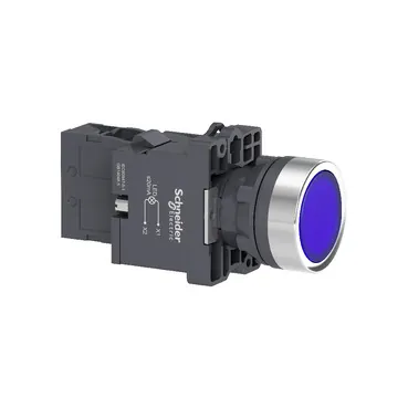Botão Iluminado Azul 1NA 220V XA2EW36M1 Schneider