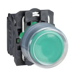 Botão Pulsador Verde 22mm com Capa Silicone XB5AP31 Schneider