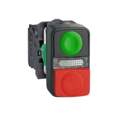 Botão Duplo Comando 1NA+1NF 22MM XB5AW73731B5 Schneider 