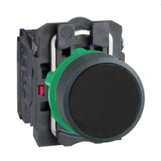Botão de Impulso Preto 1NA+1NF 22MM XB5AA25 Schneider 